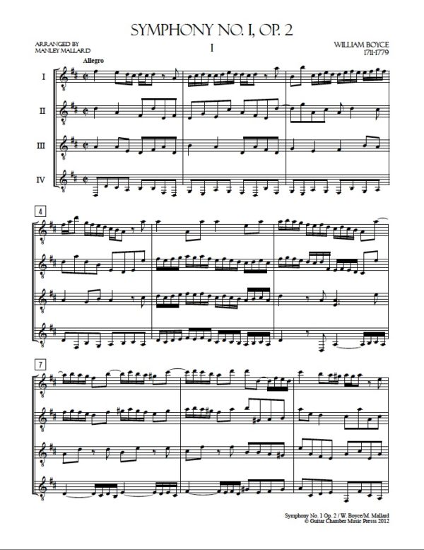 Score of Symphony No. 1 Op. 2