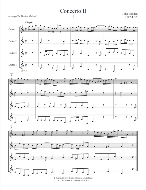 Score of Concerto II