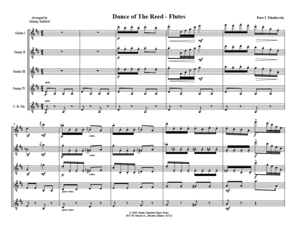 Score of Dance of the Reed Flutes