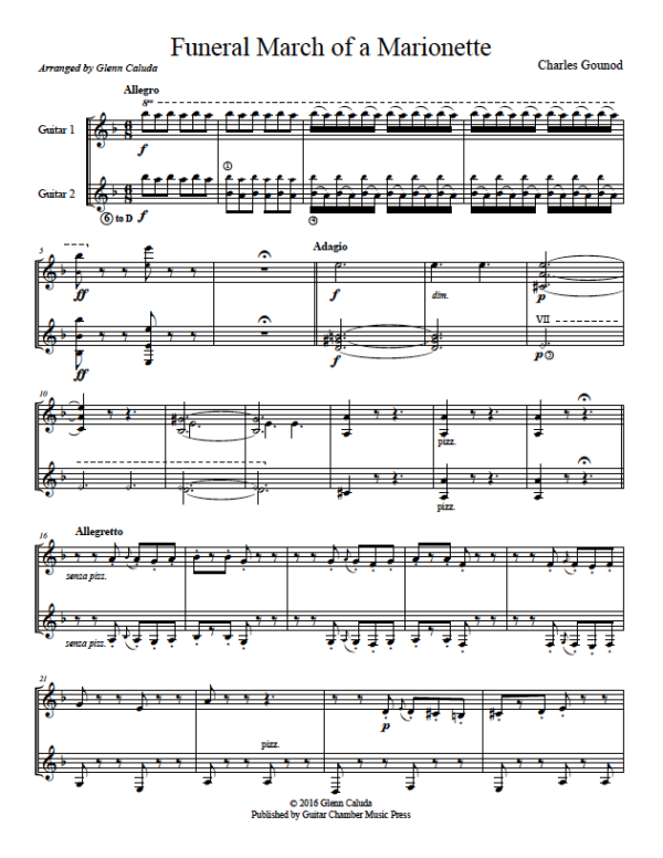 Score of Funeral March of a Marionette