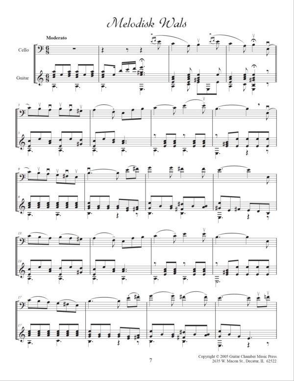 Score of Melodisk Wals