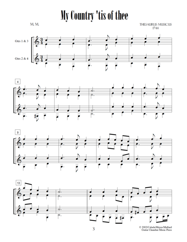 Patriotic Music for 2, 3 or 4 Guitars - Image 4