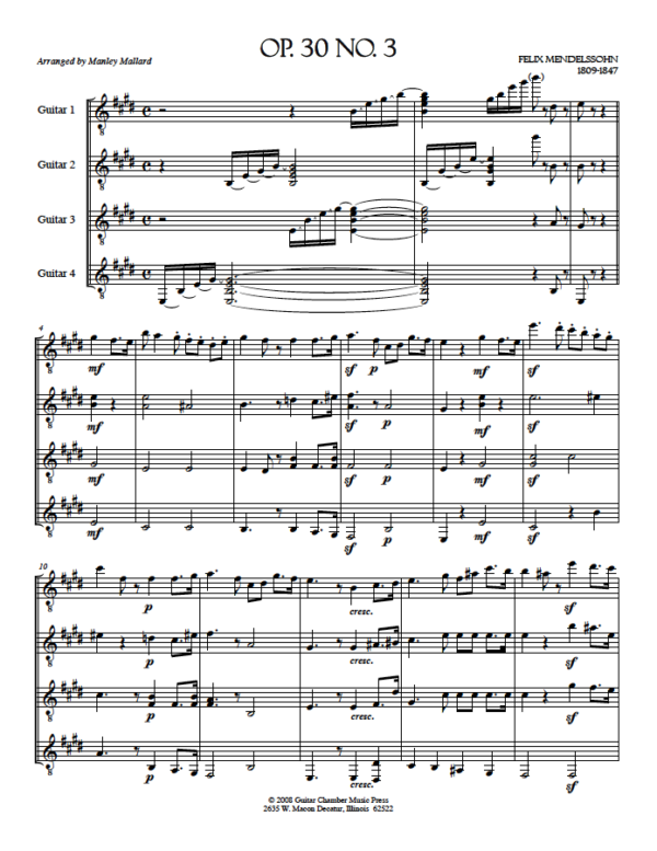 Score of Op. 30 No. 3