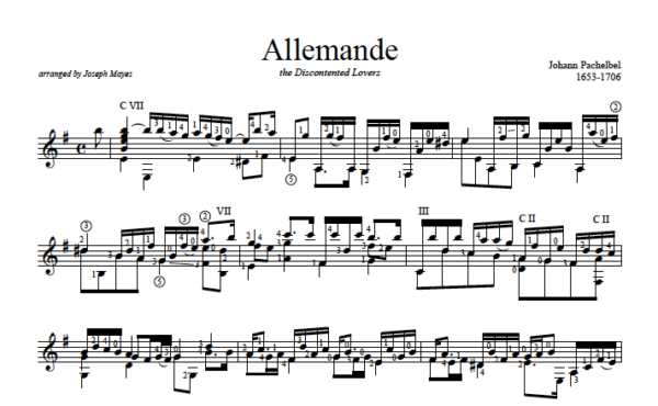 Score of Allemande