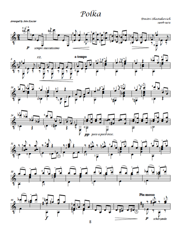 Score of Polka