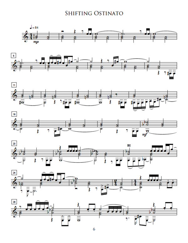 Score of Shifting Ostinato