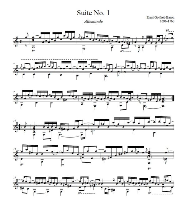 Score of Suite No. 1