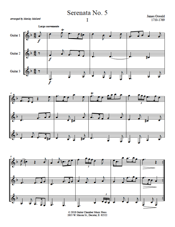 Score of Serenata No. 5