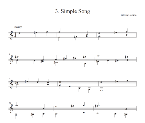 Score of Simple Song