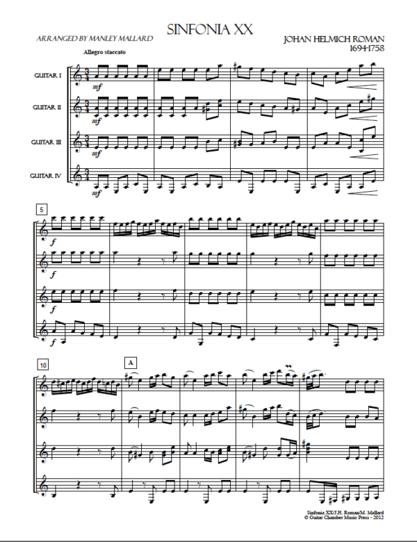 Score of Sinfonia XX