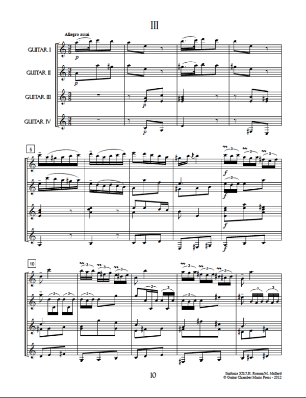 Score of Sinfonia XX III