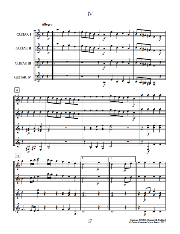 Score of Sinfonia XX IV