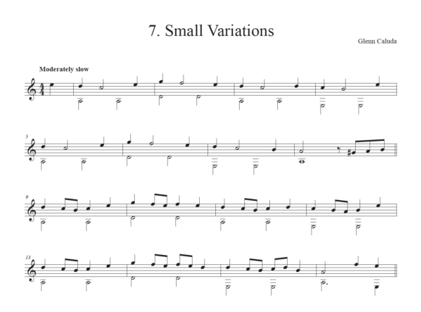 Score of Small Variations