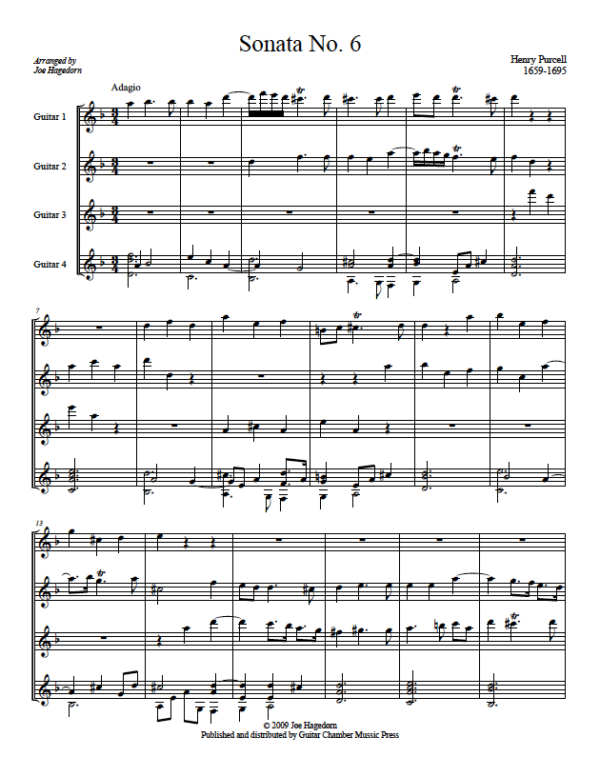 Score of Sonata No. 6