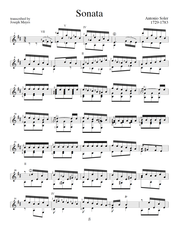 Score of Sonata