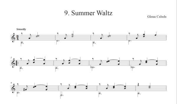 Score of Summer Waltz