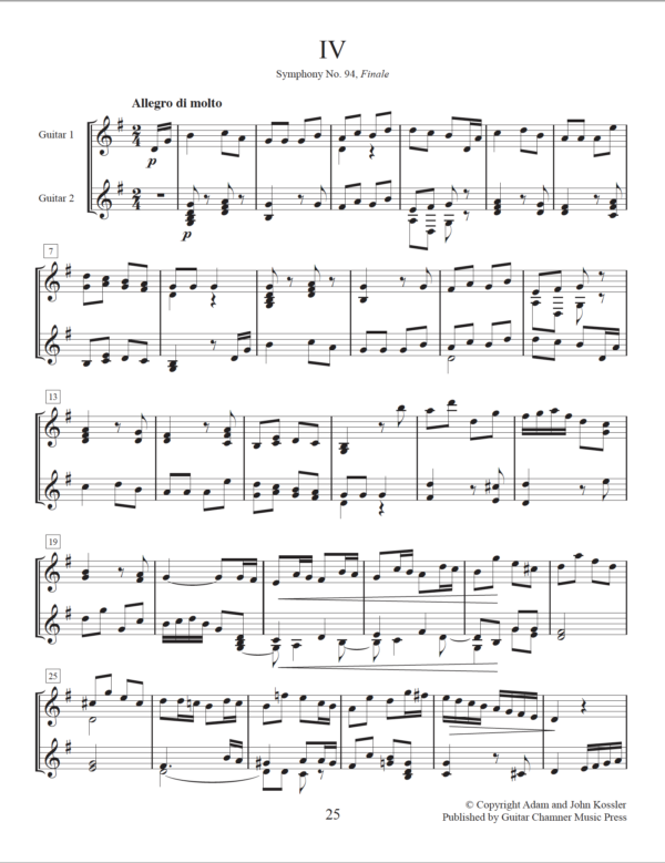 Score of Symphony No. 94 IV