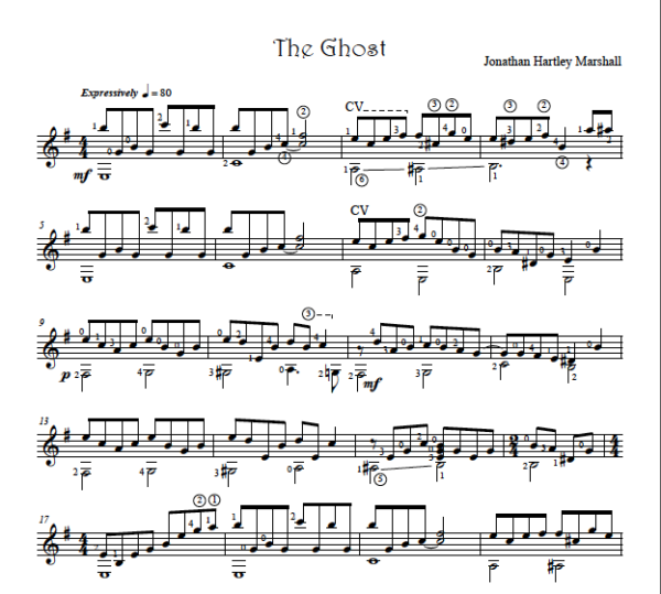 Score of The Ghost