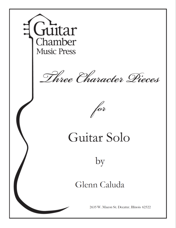 Cover of Three Character Pieces Score