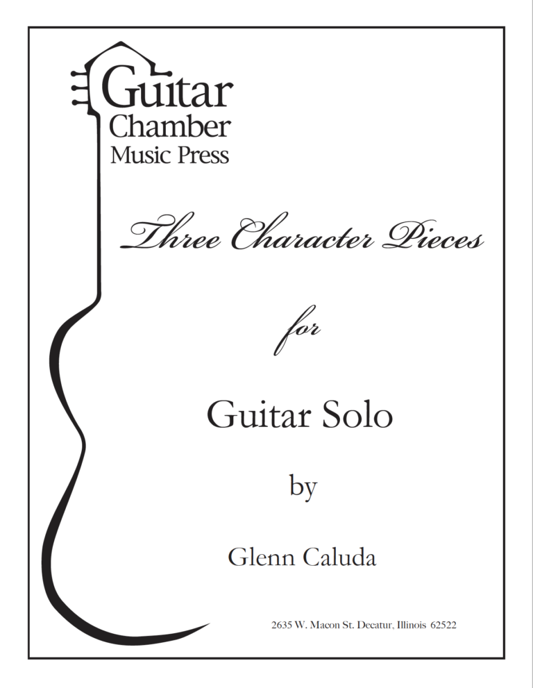 Three Character Pieces Guitar Chamber Music Press