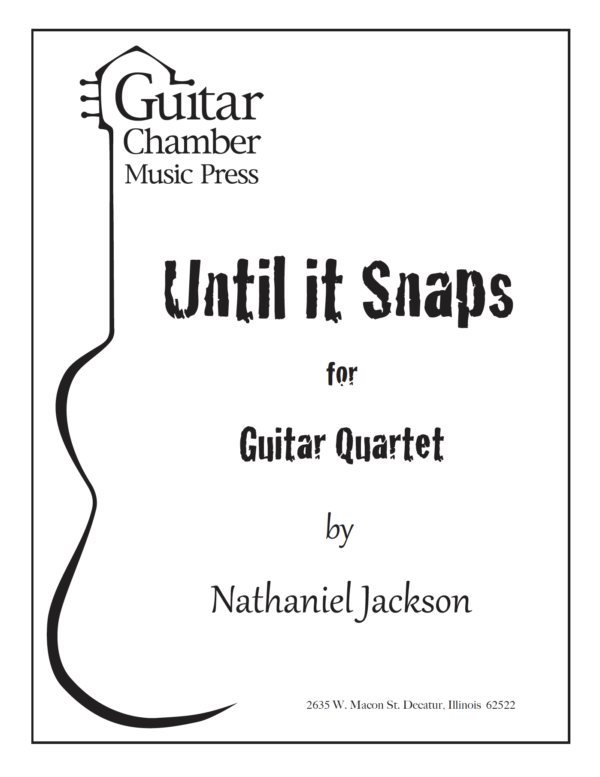 Cover of Until It Snaps Score