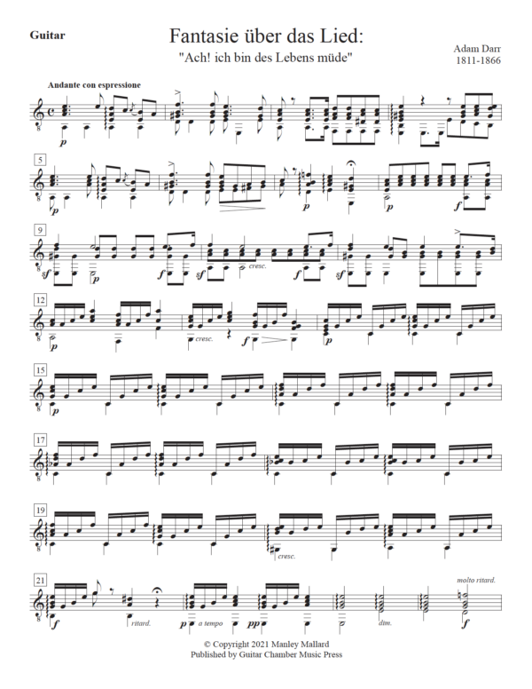 Fantasie über das Lied: "Ach! ich bin des Lebens müde" - Image 5
