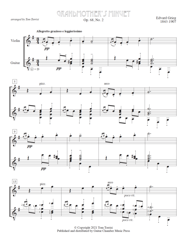 Two Lyric Pieces: Grandmother's Menuet & March of The Trolls - Image 3