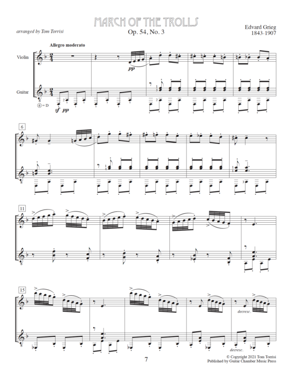 Two Lyric Pieces: Grandmother's Menuet & March of The Trolls - Image 6