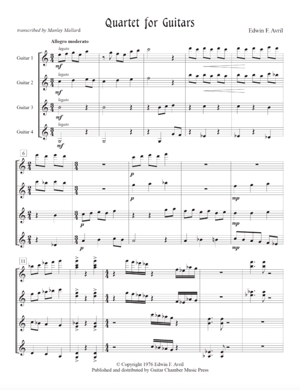 Quartet for Guitars - Image 3