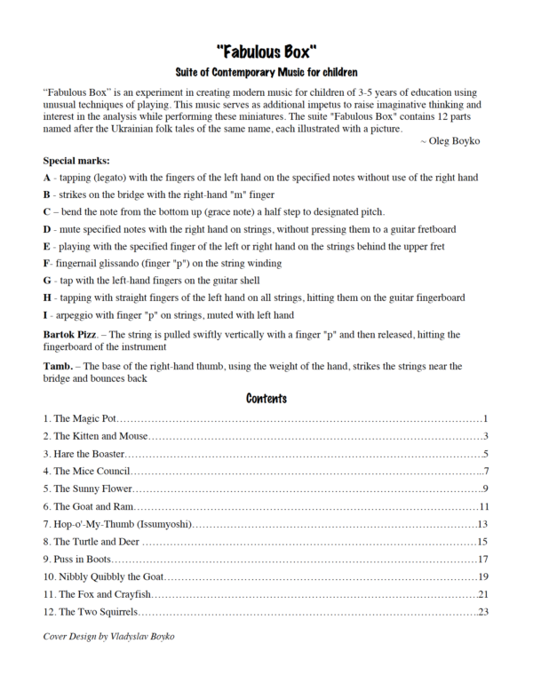 Fabulous Box, Suite for Contemporary Music for Children - Image 2