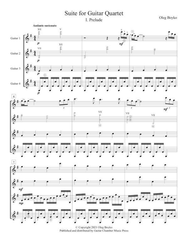 Suite for Guitar Quartet - Image 2