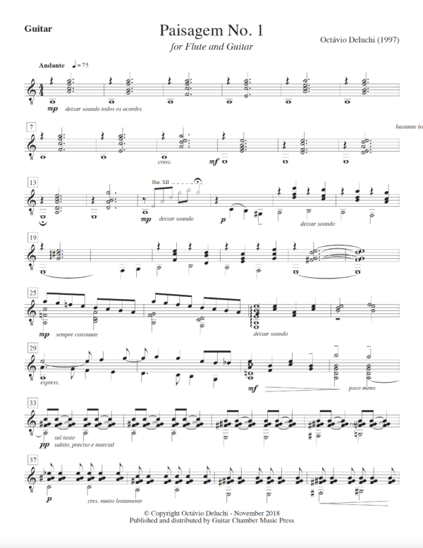 Paisagem No. 1 for Guitar and Flute - Image 4