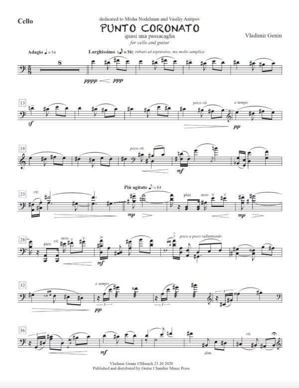 Punto Coronato for Cello and Guitar - Image 4
