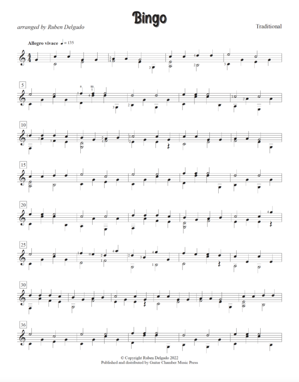 Seven Nursery Rhymes for Guitar - Image 3