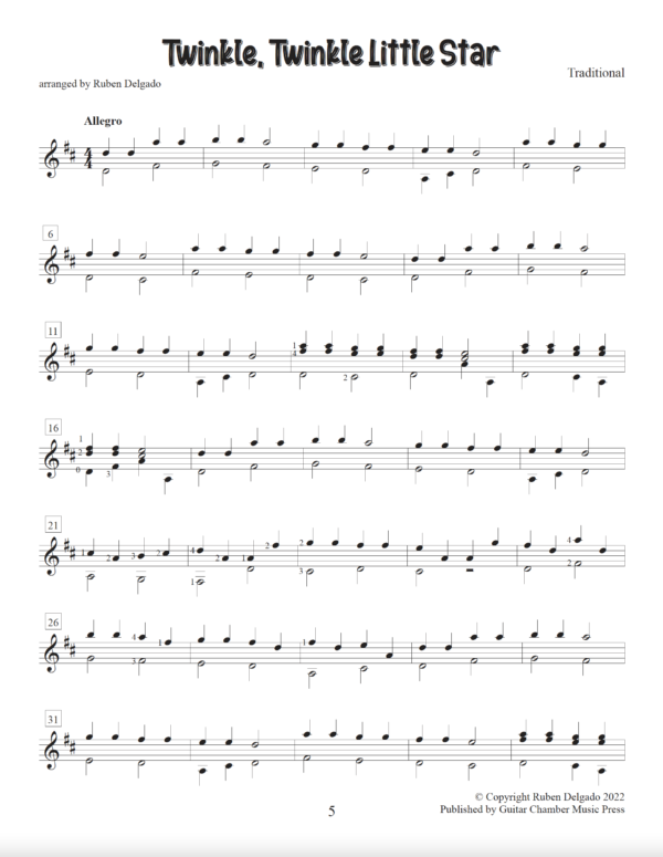 Seven Nursery Rhymes for Guitar - Image 5