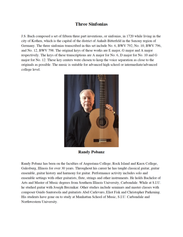 Three Sinfonias for Guitar Trio - Image 2
