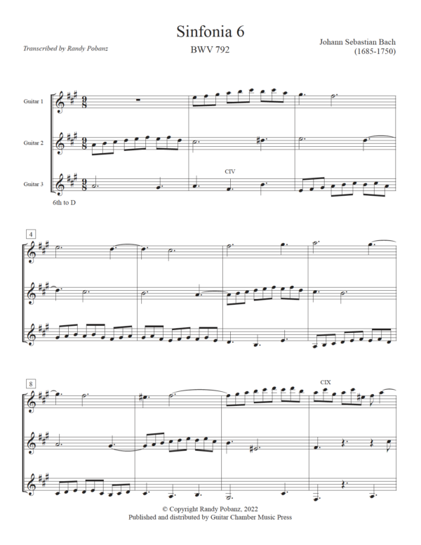 Three Sinfonias for Guitar Trio - Image 3