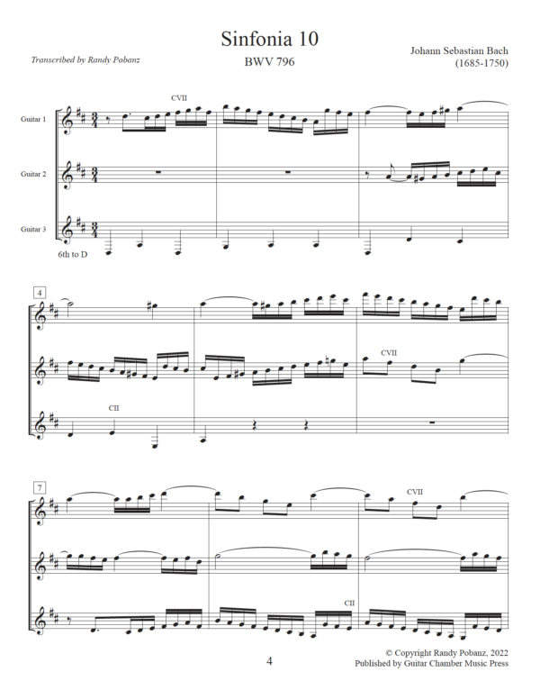 Three Sinfonias for Guitar Trio - Image 4