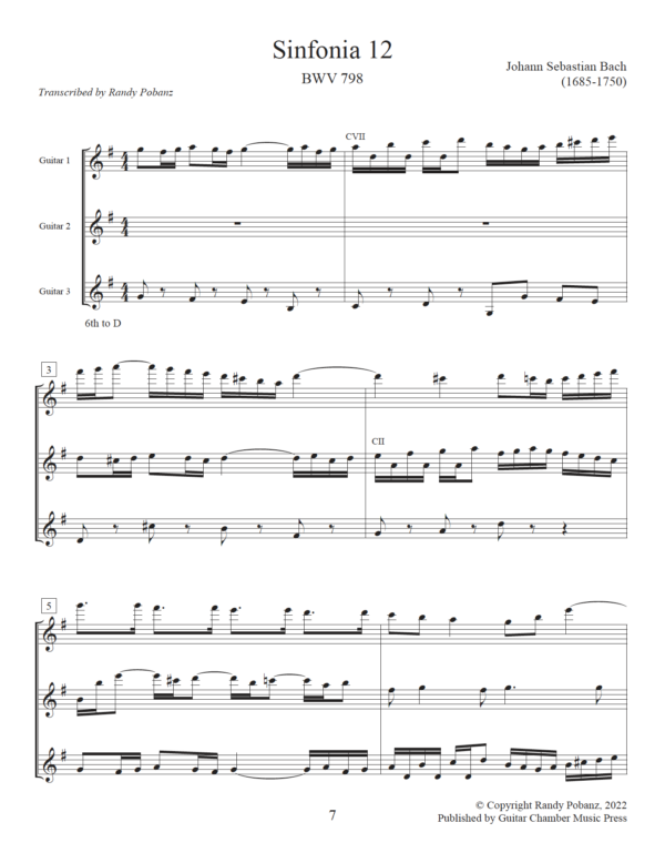 Three Sinfonias for Guitar Trio - Image 5