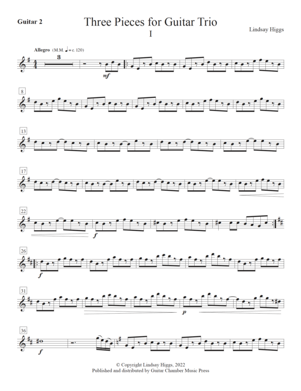 Three Pieces for Guitar Trio - Image 5
