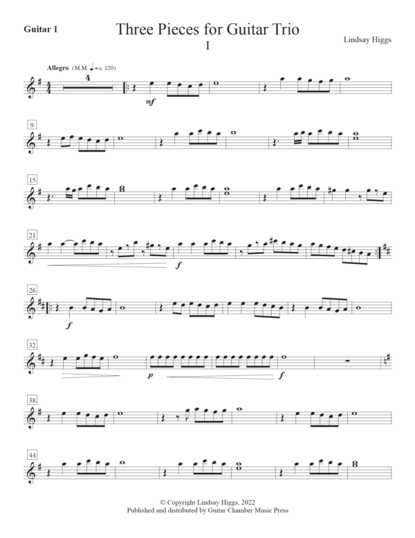 Three Pieces for Guitar Trio - Image 4