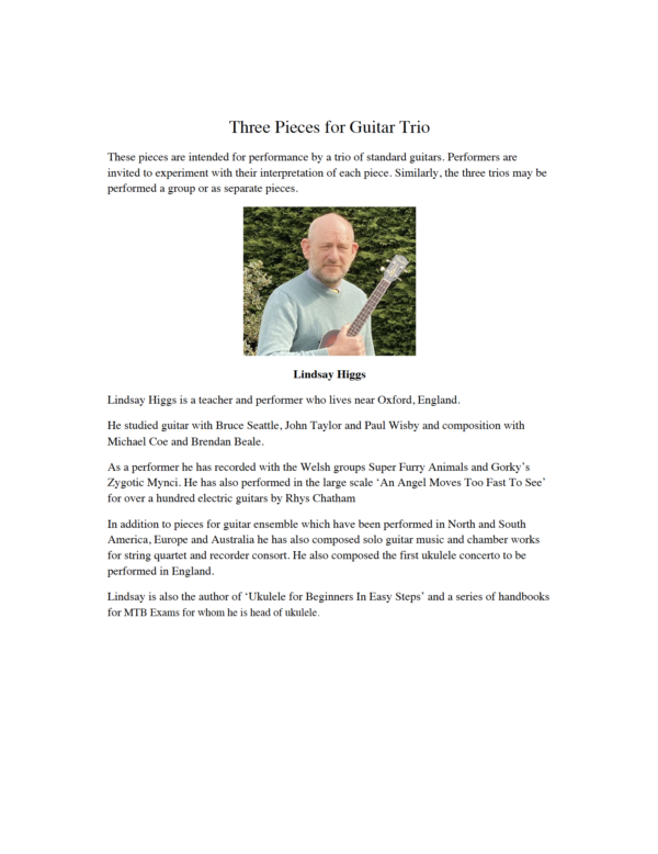Three Pieces for Guitar Trio - Image 2