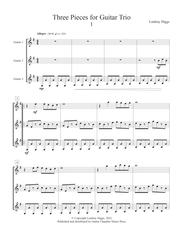 Three Pieces for Guitar Trio - Image 3