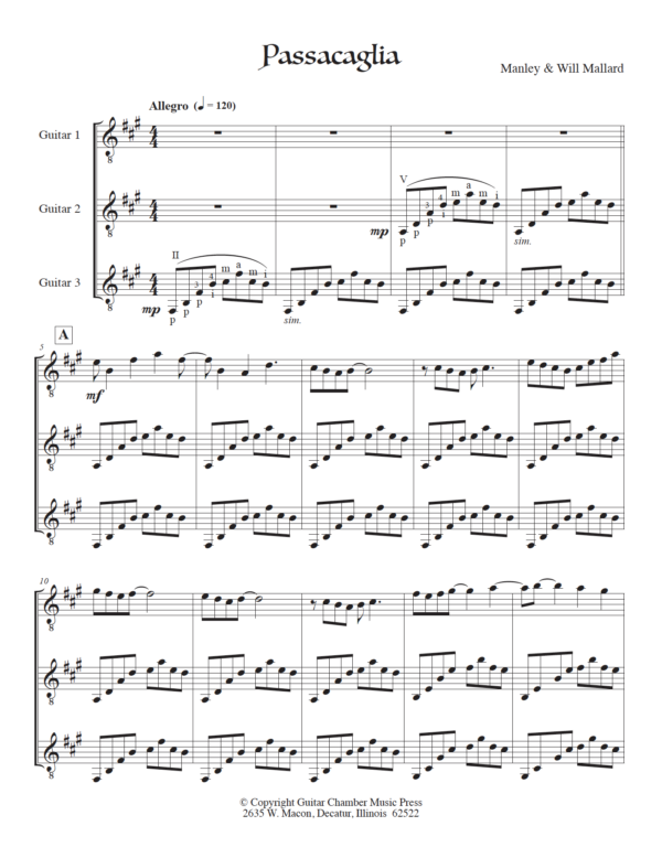 Passacaglia for Guitar Trio - Image 2