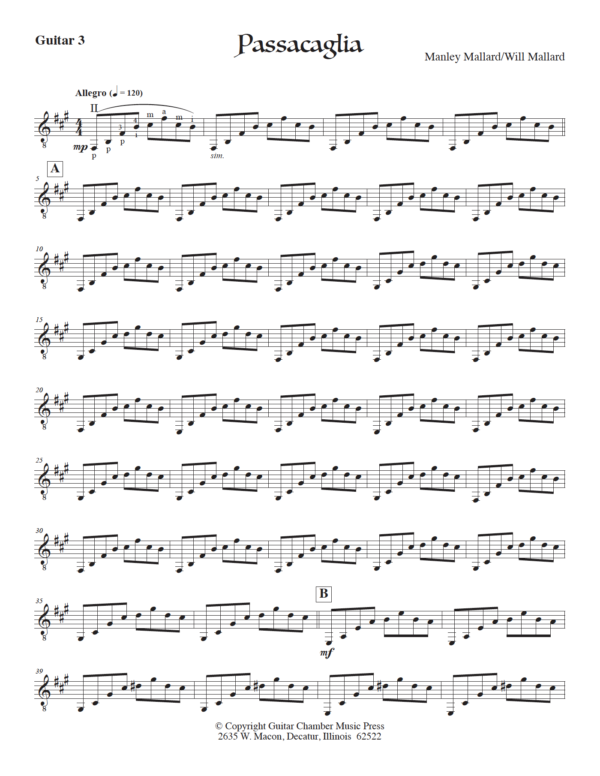 Passacaglia for Guitar Trio - Image 3