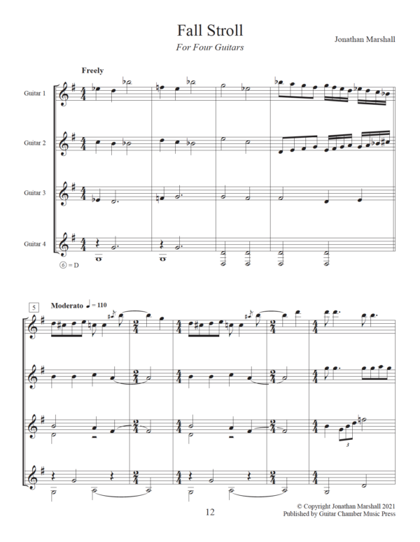 Four Pieces for Guitar Ensemble - Image 4