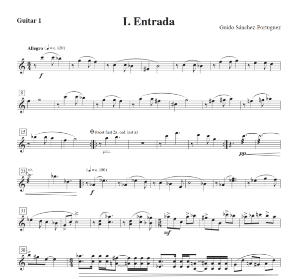 Cuatro Piezas para Cuatro Guitarras - Image 3