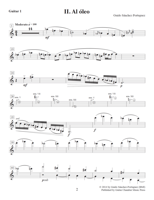 Cuatro Piezas para Cuatro Guitarras - Image 4
