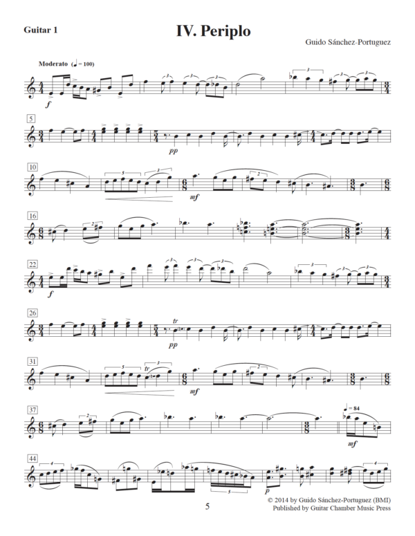 Cuatro Piezas para Cuatro Guitarras - Image 5