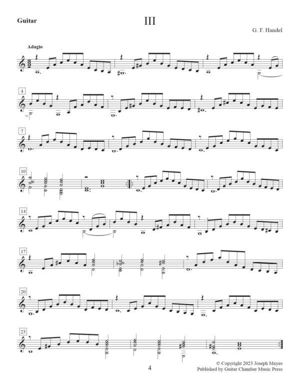 Sonata in C Major for Cello or Bass and Guitar - Image 12